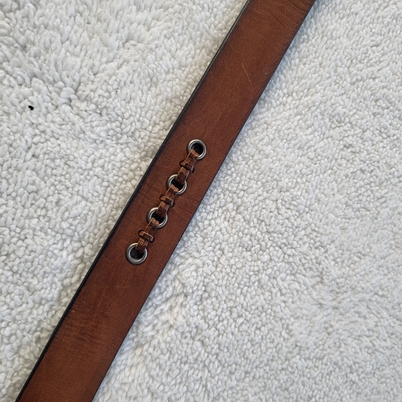 Dockers XL Women's Leather Belt with Braided Metal Embellishments - Picture 2 of 5